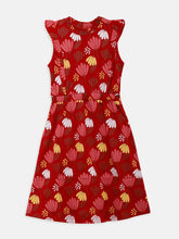 Load image into Gallery viewer, Girls Dress (Style-OTG192215) Red