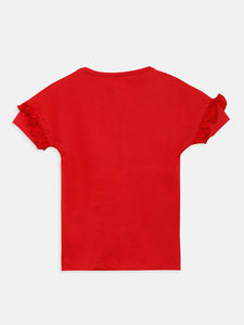 Girls Top (Style-OTG192212) Red