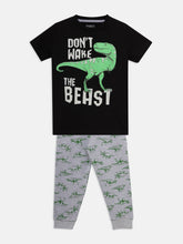 Load image into Gallery viewer, Boys PJ Set S/S(Style-OSB201301) Black/Grey