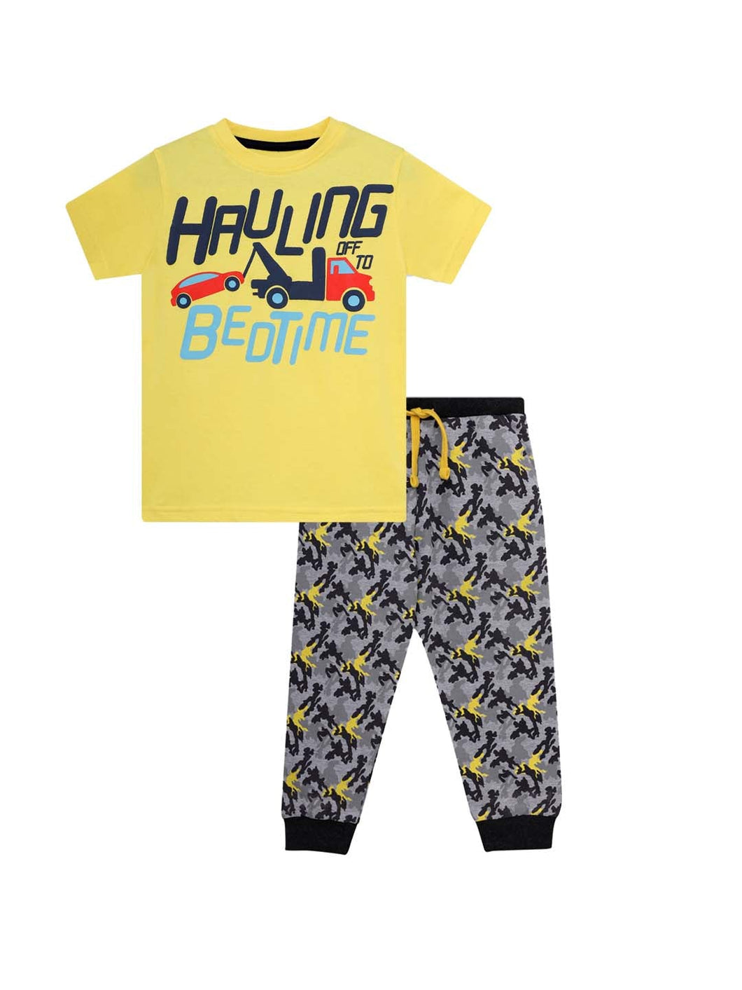 Boys PJ Set S/S(Style-OSB201305) Yellow/Grey