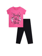 Load image into Gallery viewer, Girls PJ Set S/S(Style-OSG202406) Dark Pink/Black
