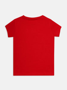 Girls PJ Set S/S(Style-OSG202401) Red/Black