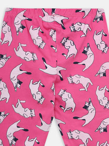 Girls PJ Set S/S(Style-OSG202403) White/Pink