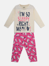 Load image into Gallery viewer, Girls PJ Set S/S(Style-OSG202403) White/Pink