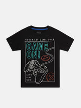 Load image into Gallery viewer, Boys S/S Tee (Style-OTB211104) Black