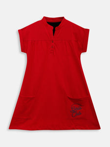 Girls Tunic Top (Style-OTG211205) Red